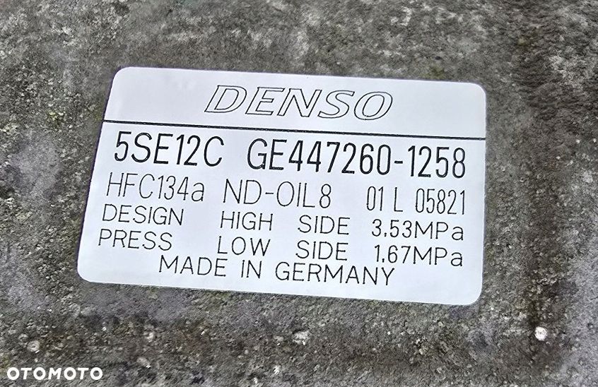 sprężarka klimatyzacji toyota verso avensis 09r 447260-1258 - 2