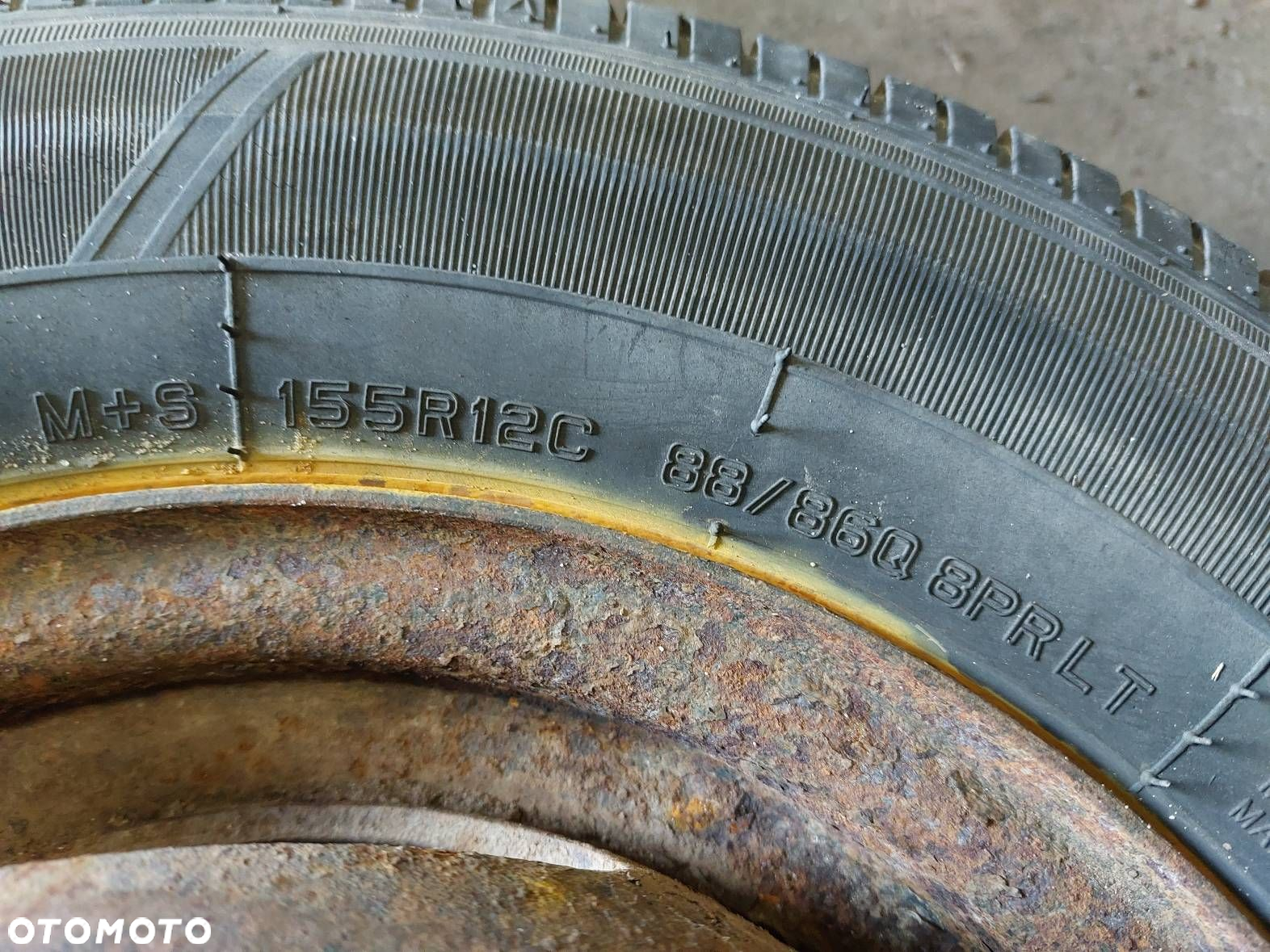 KOŁA KOMPLET FELGI OPONY CAŁOROCZONE 5x139 155R12C  KIA BONGO K2700 - 3