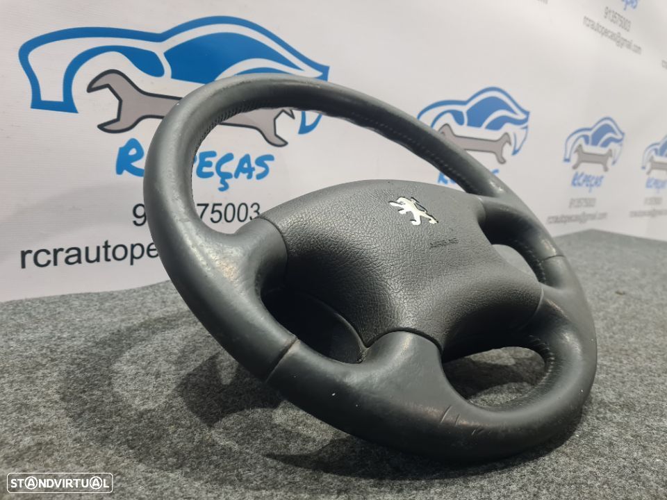 VOLANTE GUIADOR COMPLETO PEUGEOT 407 PELE AIRBAG - 3