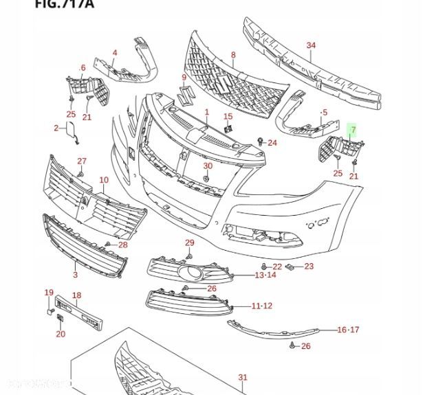 SUZUKI KIZASHI - ŚLIZG ZDERZAKA PRZÓD LEWY - 3
