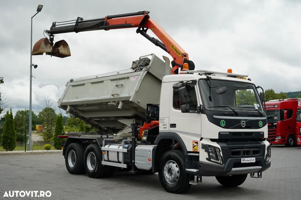 Volvo FMX 410 / 6x4 / CAMION BASCULANTE + HDS PALFINGER 18002-EH A / HYDROBOARD / RADIO CONTROL / EURO 6 / - 7