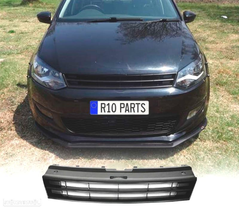 GRELHA FRONTAL VOLKSWAGEN VW POLO V 5 6R 09-14 PRETA - 1