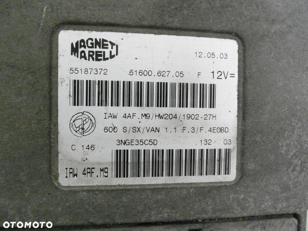 STACYJKA STEROWNIK FIAT SEICENTO 0.9 55187372 46533994 06670 - 10