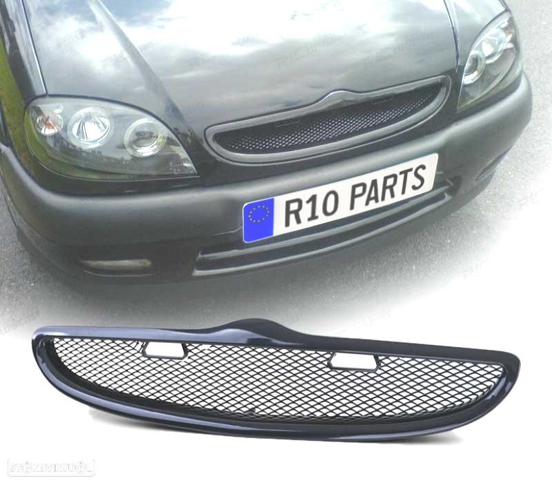 GRELHA FRONTAL PARA CITROEN SAXO 99-04 PRETA SEM SÍMBOLO - 1