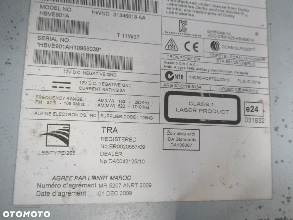 RADIO CZYTNIK CD VOLVO S60 V60 II 2010-2013 - 8