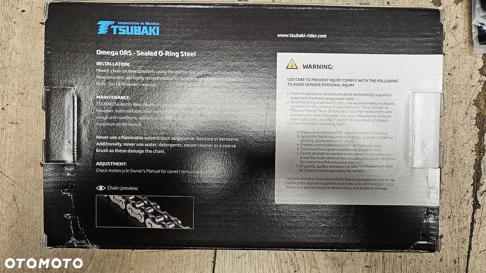 Zestaw napędowy Tsubaki Chainkit łańcuch 520 zębatki 16/47 Aprilia Pegaso 650 - 9