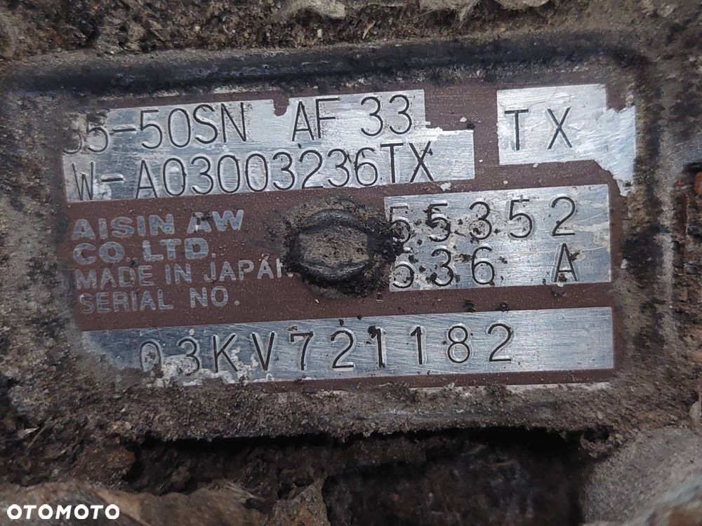 SKRZYNIA BIEGÓW AUTOMATYCZNA OPEL VECTRA C 2.2 DTI AF33 55-50SN - 8