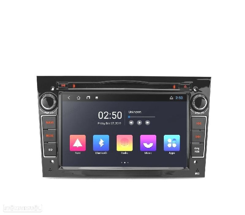 AUTO GPS ANDROID 11 PRETO PARA OPEL ASTRA H VIVARO ZAFIRA VECTRA CORSA D - 3