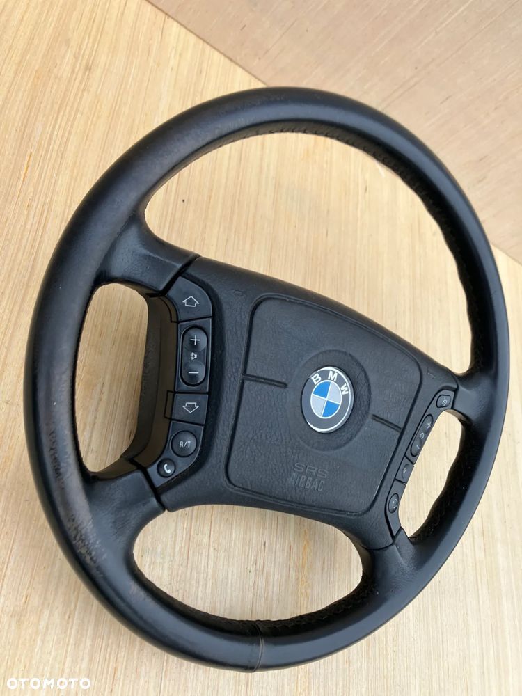 KIEROWNICA BMW E38 E38 PRZED LIFT JEDNONABOJOWA JEDEN NABÓJ AIRBAG PODUSZKA MULTIFUNKCJA SKÓRA RARYTAS - 2