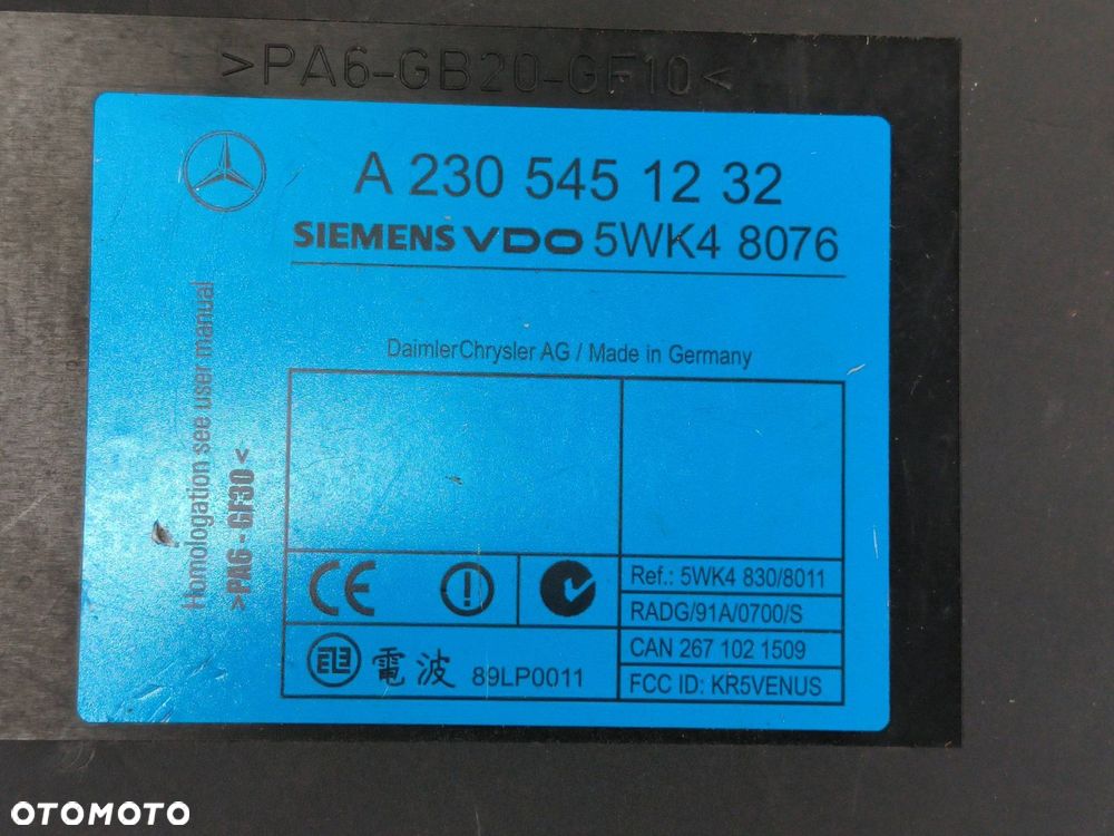 KOMPUTER MERCEDES SL500 R230 A2305451232 - 2