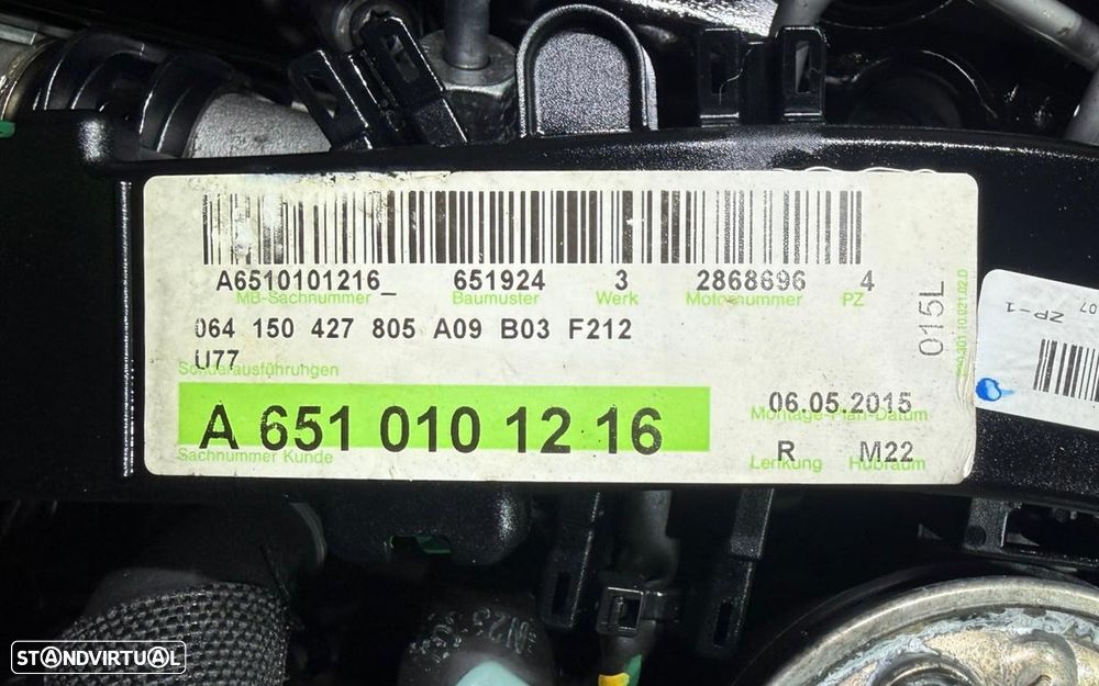 Motor Mercedes-Benz  W212 E220 2015 Ref: 651924 - 6