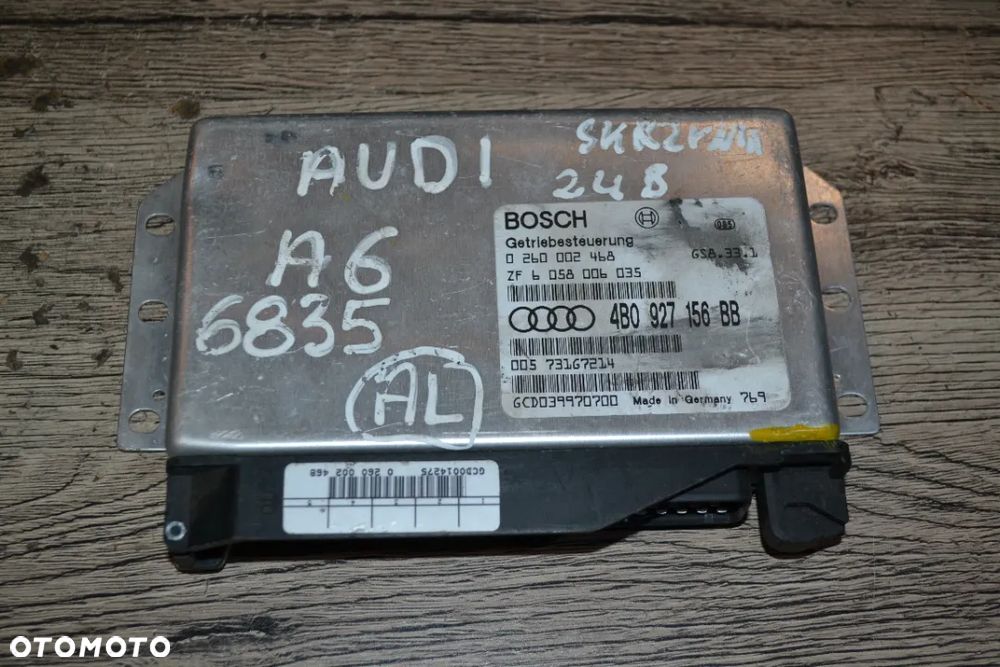 VW AUDI STEROWNIK SKRZYNI BIEGÓW 4B0927156BB 0260002468 - 1