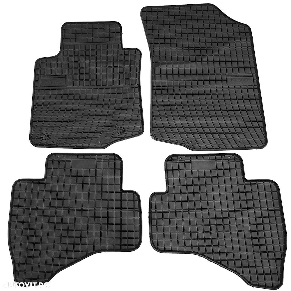 Set covorase auto din cauciuc Citroen C1 2 2014-2021, Toyota Aygo 2014-, Peugoet 108, 2014-2021, presuri BestAutoVest, negre, 4 buc. - 1