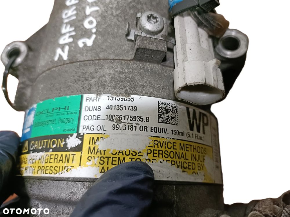OPEL ZAFIRA B 05-14 2,0 TB sprężarka kompresor klimatyzacji DELPHI 13139055 * - 7
