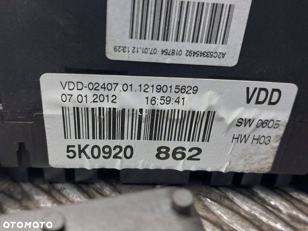 ZESTAW STARTOWY VOLKSWAGEN GOLF VI 1.2 TSI 03F906070GA 7N0907530M - 9