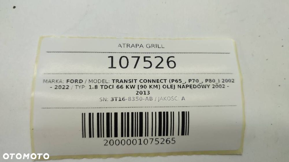 ATRAPA GRILL 3T16-8350-AB FORD CONNECT MK1 2003 EU - 4