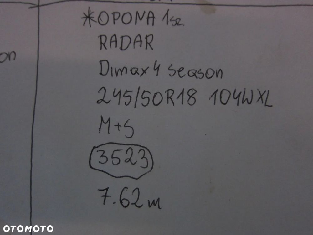 OPONA RADAR DIMAX 245/50/18 1SZT 7mm CAŁOROCZNA - 11