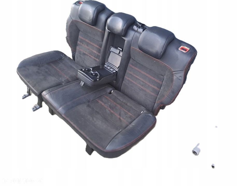 ford mondeo mk4 fotele środek półskóra kanapa st-line czerwona nić kpl eu - 6
