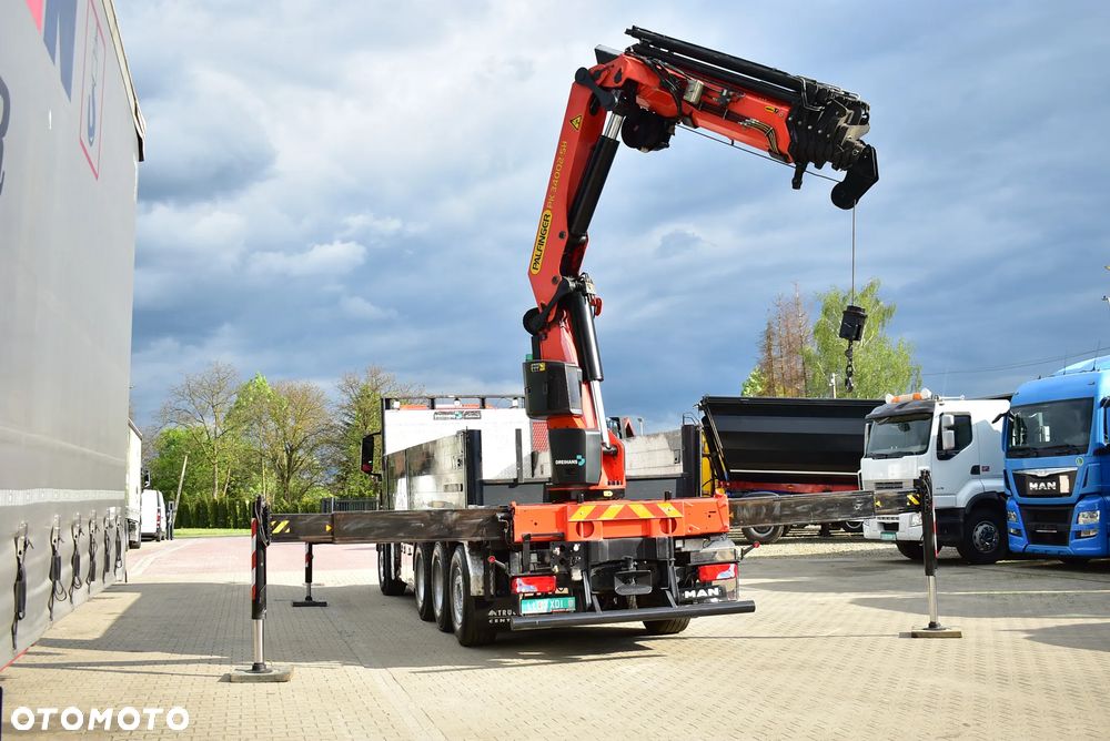 MAN TGS 35.480 Tridem 8x4 /Skrzynia 7.20m./ Palfinger PK 34002 SH/ Wciągarka/ 8 Segmentów/ 22m. / 5 i 6 Funcja/ Rotator/ Pilot/  Manual/ Euro 5/ Autokran/ Ladekran/ Kran/ HDS/ Seilwinde / Sprowadzony ! - 21