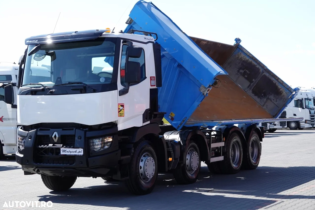 Renault C 460 / 8x4 / BASCULANTE + HIDROBOARD / BORDMATIC / MEILLER KIPPER / EURO 6 - 5