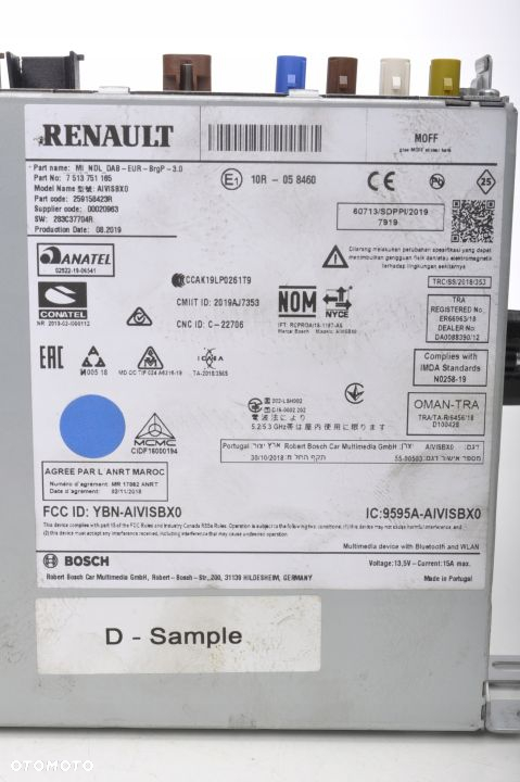 RENAULT TALISMAN LIFT MODUŁ NAWIGACJI 259158423R - 6