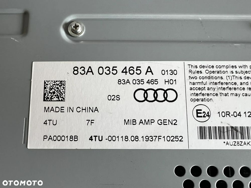 WZMACNIACZ BANG&OLUFSEN AUDI Q3 83A035465A JAK NOWY - 3