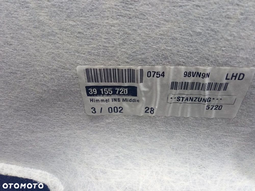 OPEL INSIGNIA B KOMBI PODSUFITKA KPL CZARNA  39155720 - 7