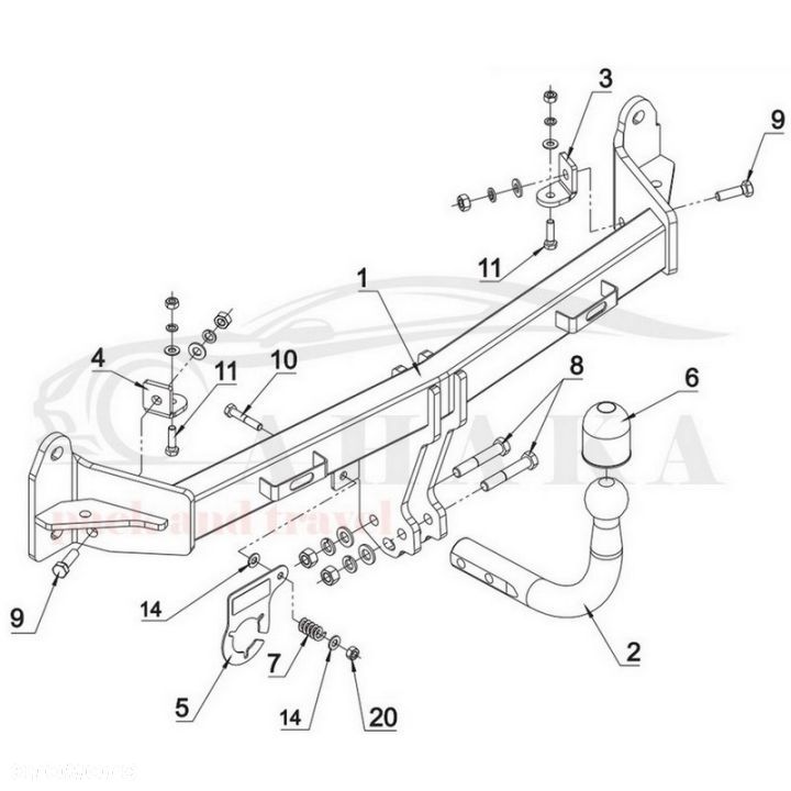 Hak Holowniczy Odkręcany Do Bmw Seria 5 F11 Touring Kombi 2014-2017 - 5