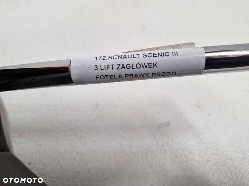 renault scenic 3 iii lift zagłówek fotela prawy przód przedni skóra - 4