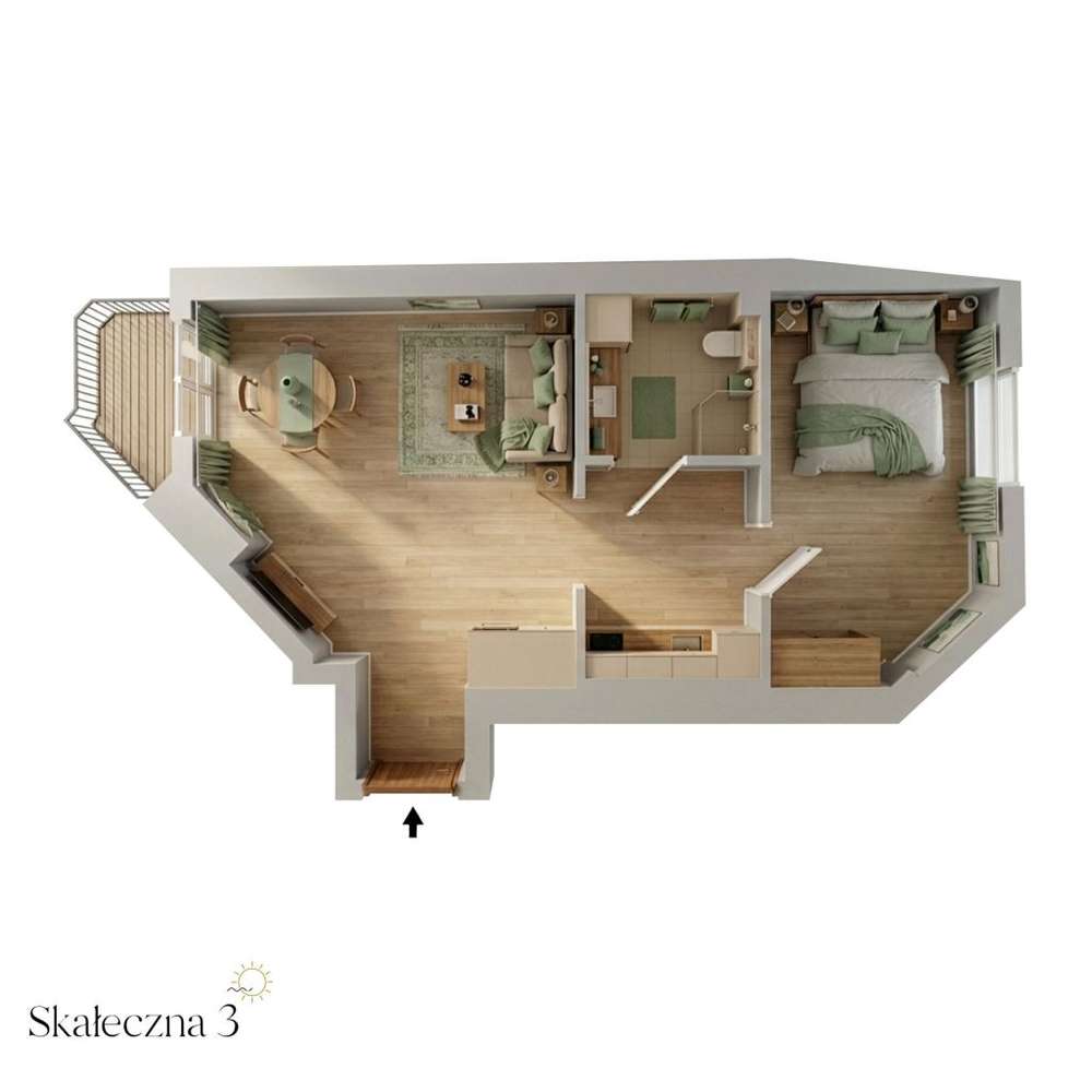 Od właściciela - 48m², 2 pokoje, winda, balkon - k