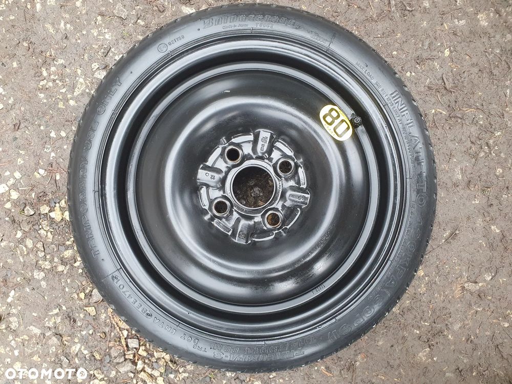 DOJAZDÓWKA KOŁO TOYOTA YARIS 1 14''  T115/70D14  4x100 ET45 4J R14 2140666 ORYGINAŁ - 1