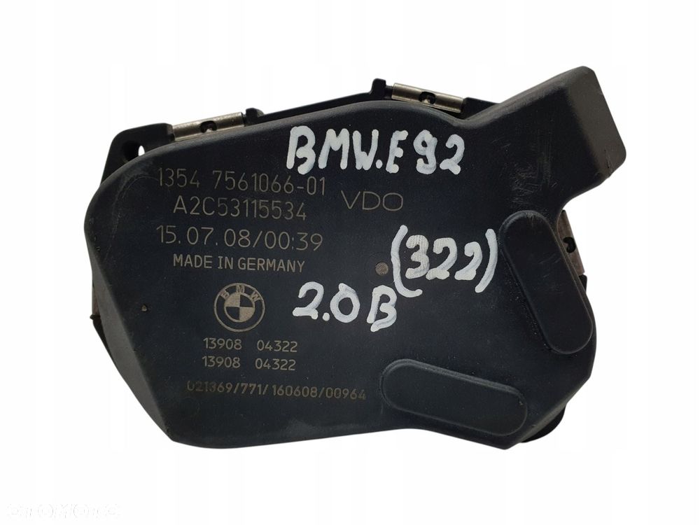 PRZEPUSTNICA BMW E46 E90 E92 E87 2.0 i N43B20 A2C53115534 7561066-01 - 1