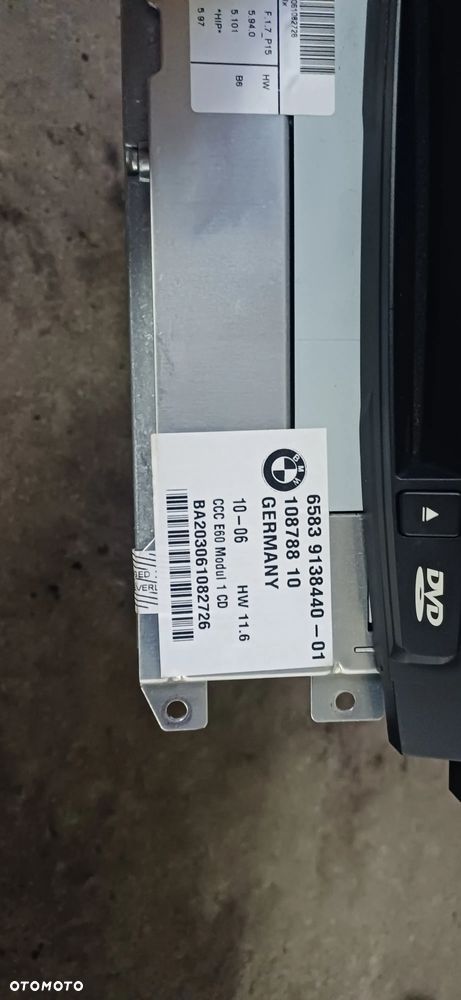RADIO NAWIGACJA BMW E60 E61 CCC PRZED LIFT DVD 9138440 - 2