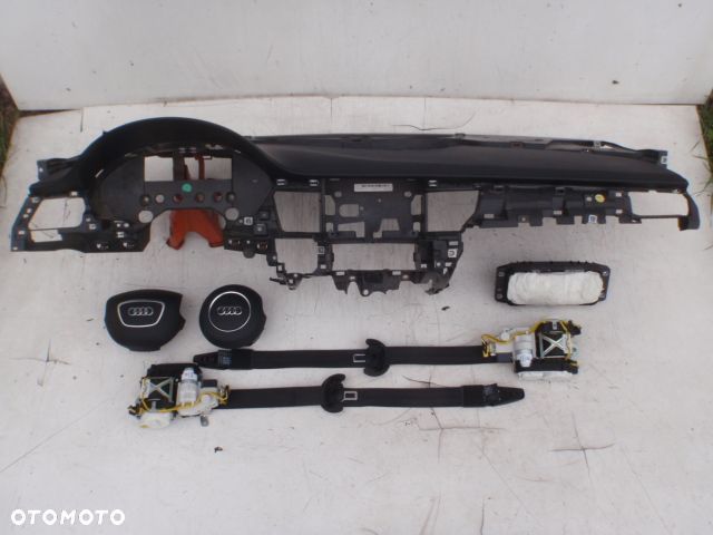 AUDI A8 4H D4 szara nić DESKA KONSOLA KOKPIT PULPIT PÓŁKA PARAPET ECOSKÓRA KURTYNA AIRBAG naprawa !! - 5