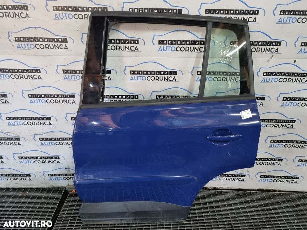 Usa Stanga Spate Volkswagen Tiguan 5N 2007 - 2011 SUV 4 Usi Albastru (1114) ZGÂRIATA - 5