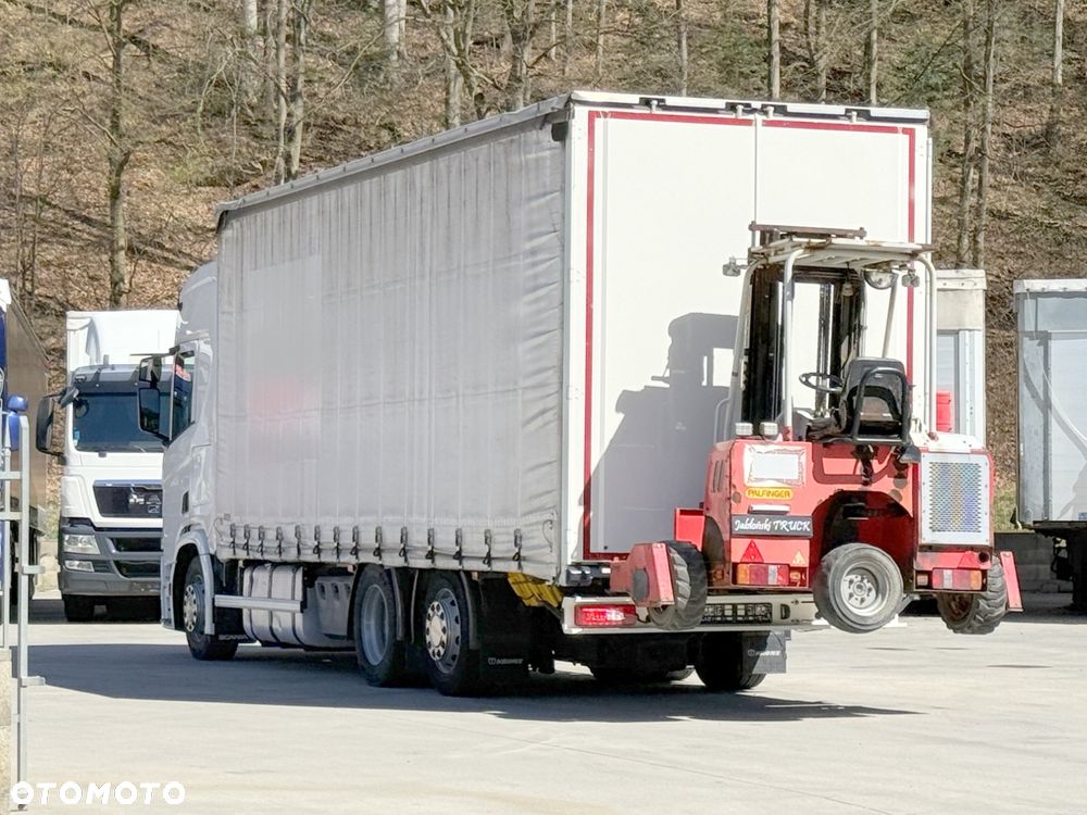 Scania R410 // 6x2 // 7,7m // Wózek Palfinger F3-203PX // Zawiesie // Dach podnoszony // Oś podnoszona // - 15
