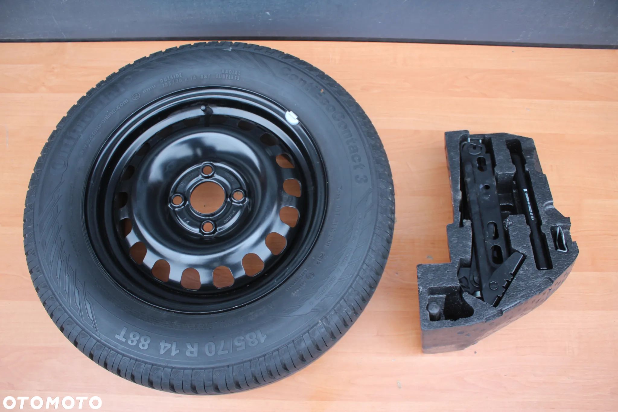 KOŁO ZAPASOWE ZESTAW KLUCZ LEWAREK OPEL CORSA D 185/70 14 CALI ET39 - 1
