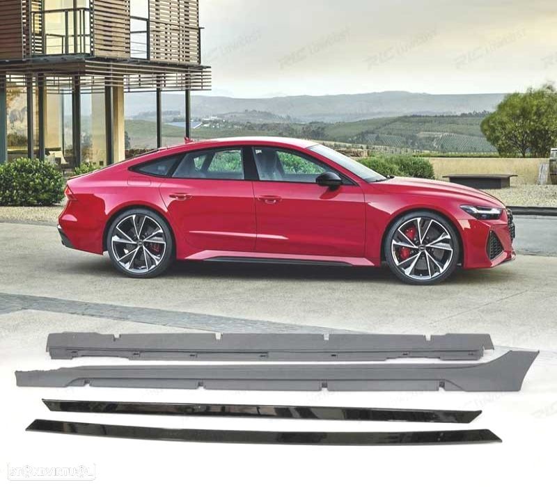 EMBALADEIRAS LATERAIS AUDI A7 18- LOOK RS7 ABS - 1