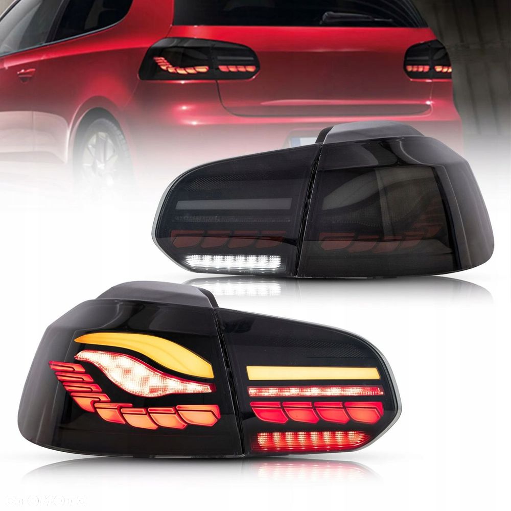 Lampy tylne kpl Vland Full Led Oled GTS Tuning Black VW Golf VI 6 5k0 2008- - 4
