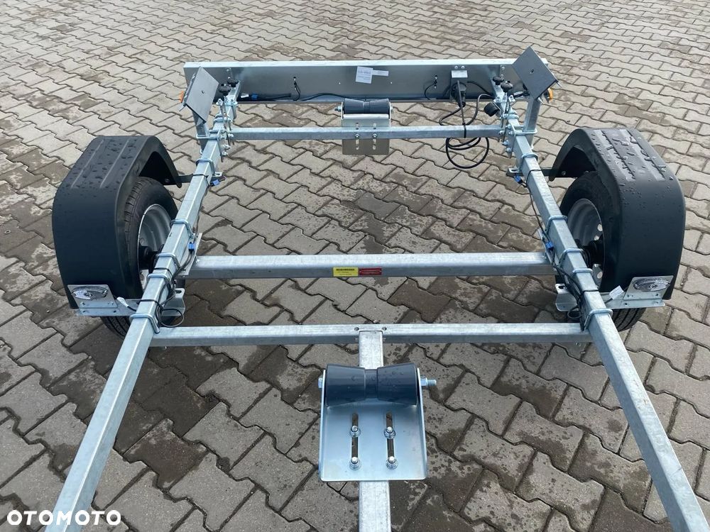 TEMARED Dostawa Przyczepka podłodziowa DMC750kg łódź do 5,3m WODOODPORNE ŁOŻYSKA MOCNA - 8