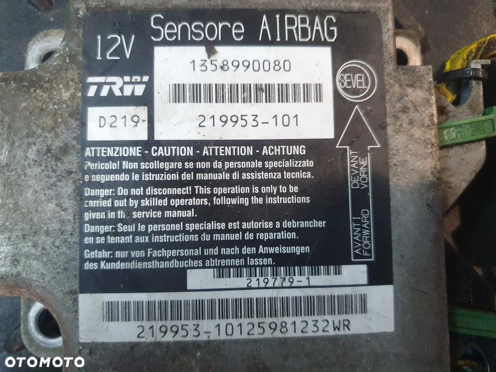 DUCATO BOXER JUMPER 06- MODUŁ PODUSZEK AIRBAG 1358990080 POSIADAM 2 SZT - 6