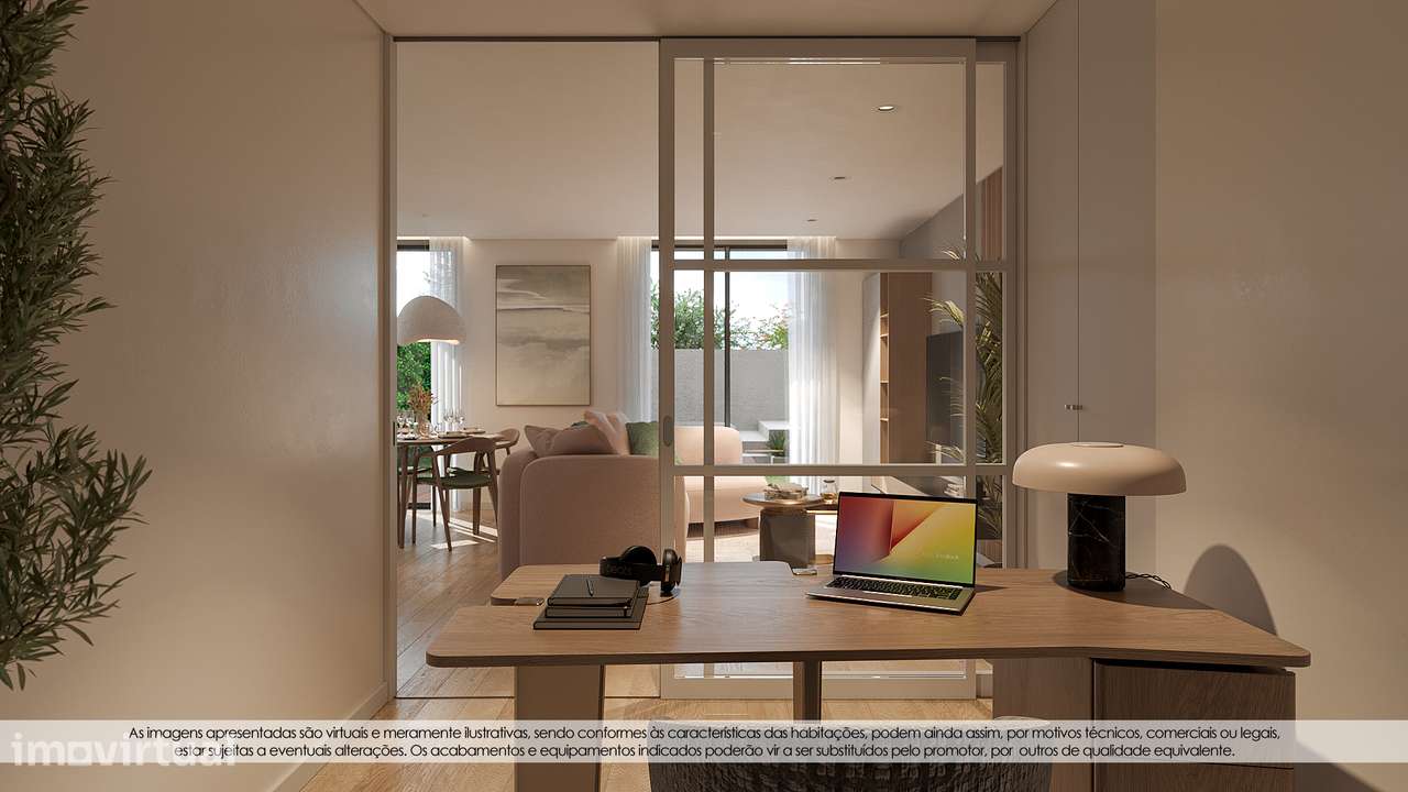 WHITE II, T2 Office j/ praia – Espaço Conforto Funcionalidade - Grande imagem: 2/45