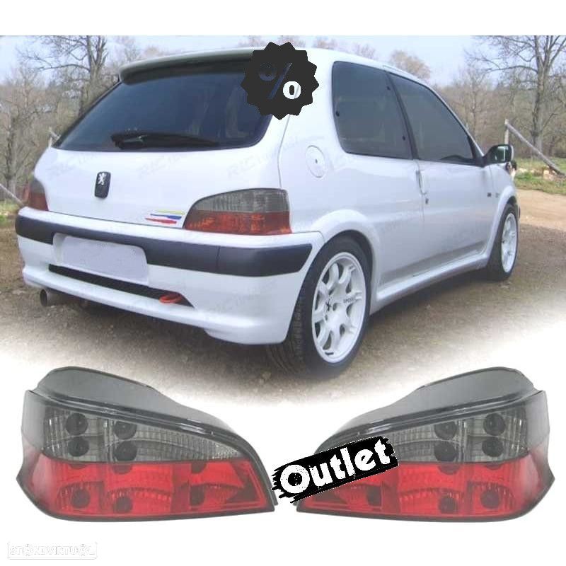 R028070C1 FAROLINS TRASEIROS FUMADOS PARA PEUGEOT 106 96-03 - 1