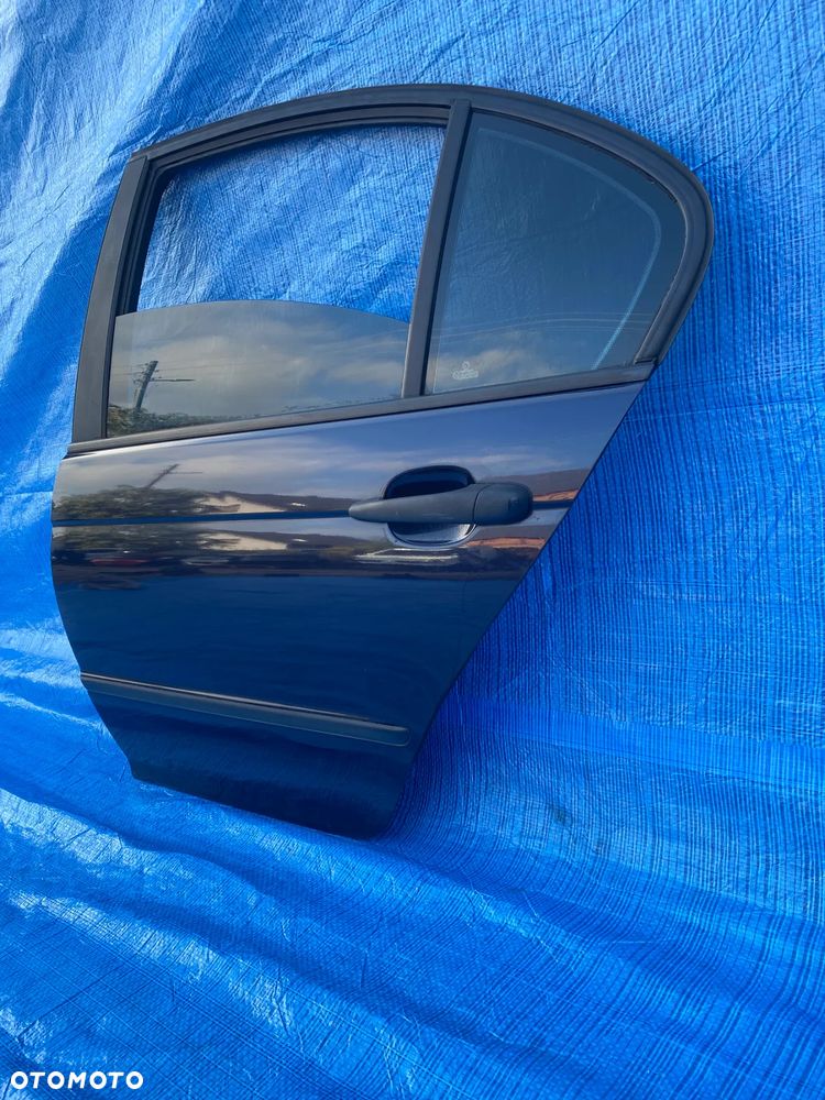 DRZWI LEWE TYŁ TYLNE BMW E46 sedan GRANATOWE KOMPLETNE - 3