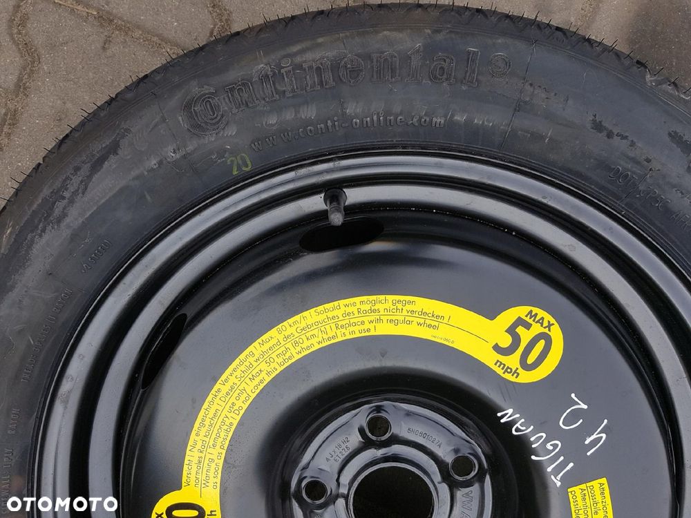 VW TIGUAN I 5N 06-15r KOŁO DOJAZDOWE 18 5X112 5N0601027A - 3