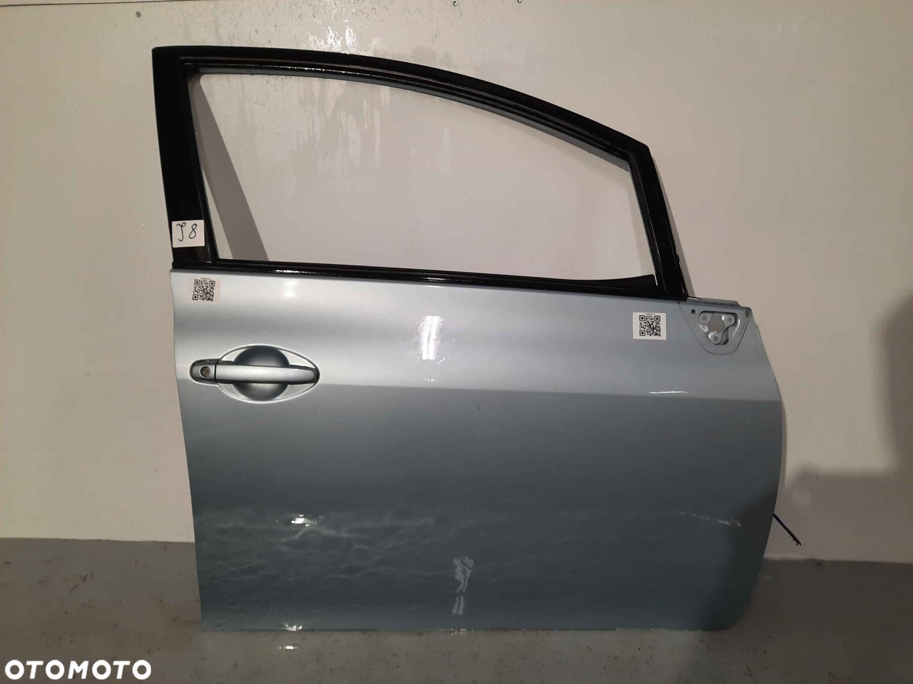 } DRZWI PRZÓD PRZEDNIE PRAWE TOYOTA AURIS I 1 8S1 BŁEKITNE 5D 5 DRZWI HB - 2