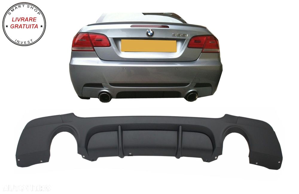 Difuzor Bara Spate Cu Evacuare Dubla BMW 3 Series E92 E93 (2006-2013) M Design- livrare gratuita - 8