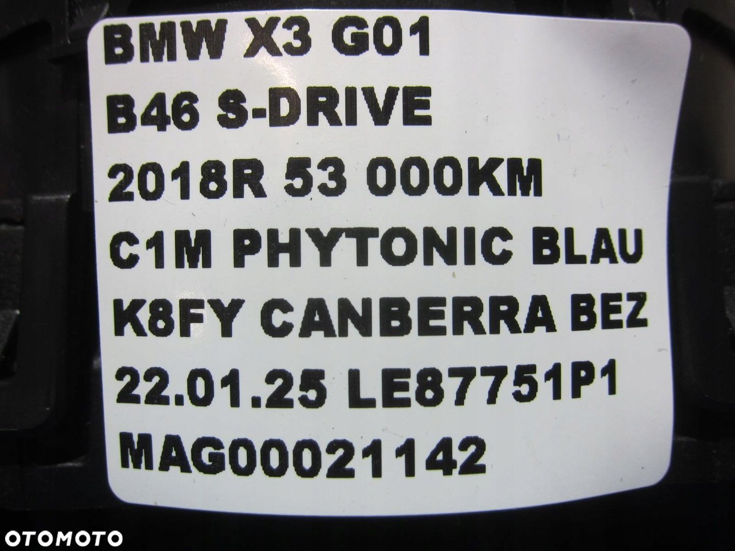 BMW X3 G01 X4 X5 TAŚMA KIEROWNICY MANETKI PRZEŁĄCZNIKI 9436673 61317944075 - 8
