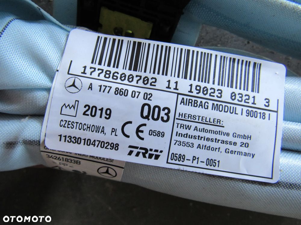 mercedes a klasa w177 lewa prawa kurtyna - 2