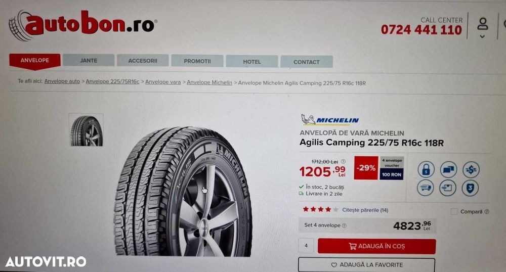Roti NOI R16 Fiat Ducato,Boxer,Jumper MICHELIN 225 75r16C - 7